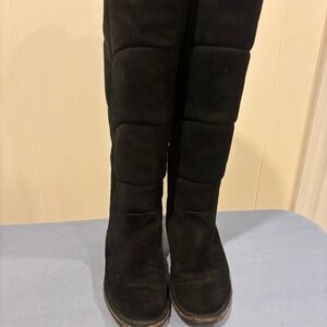 Ugg women shearling black over the knee boots 7 us